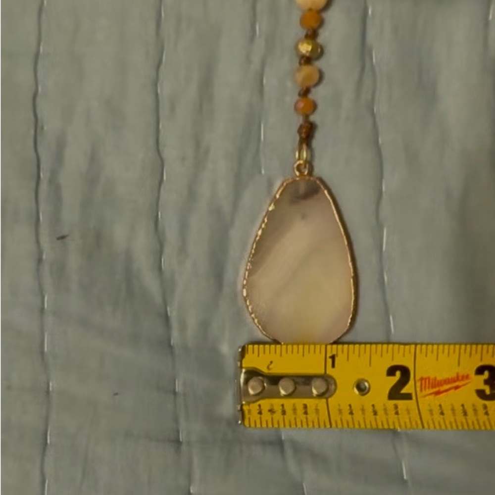 Chico’s beaded stone necklace.  NWOT. - Picture 6 of 9